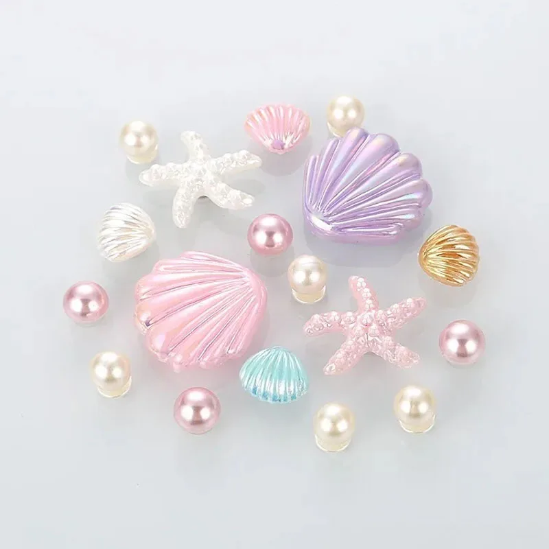 18pcs Starfish Shell Marine Series Shoe Charms Accessories for Clogs Slide Sandals Shoe Decoration Buckle Pins Boys Girls Gifts