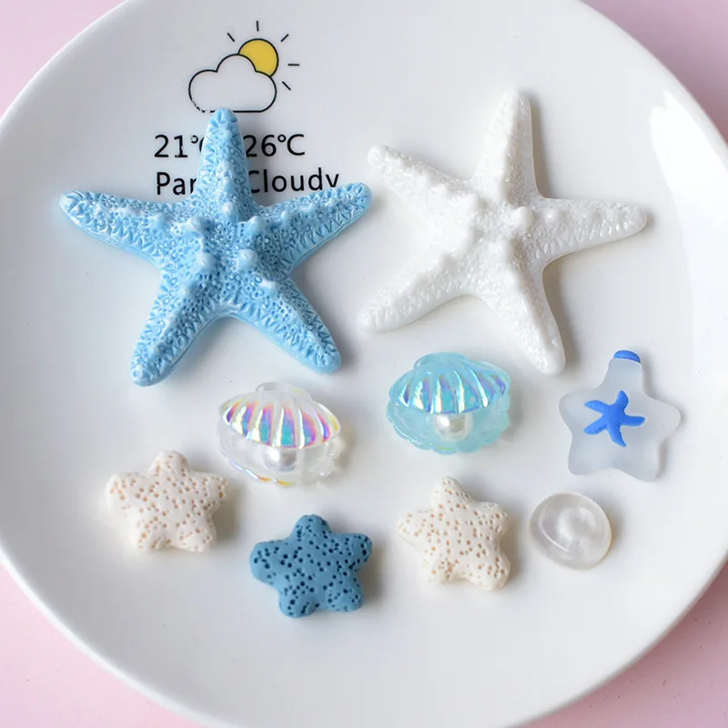 18pcs Starfish Shell Marine Series Shoe Charms Accessories for Clogs Slide Sandals Shoe Decoration Buckle Pins Boys Girls Gifts