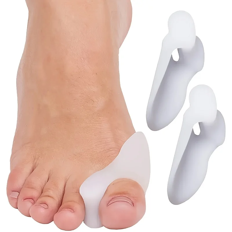 1 Pair Unisex Silicone Toe Covers Comfortable Big Toe Separator Protector Foot Care Accessory for Personal Hygiene