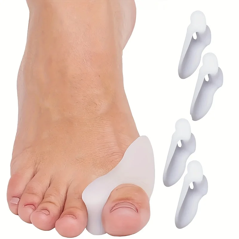 1 Pair Unisex Silicone Toe Covers Comfortable Big Toe Separator Protector Foot Care Accessory for Personal Hygiene