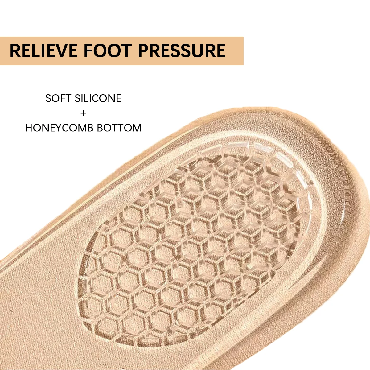 1pairs Height Increase Insoles, Shock Absorption Heel Cushion Pads, Height Lift Shoes Inserts for Men & Women