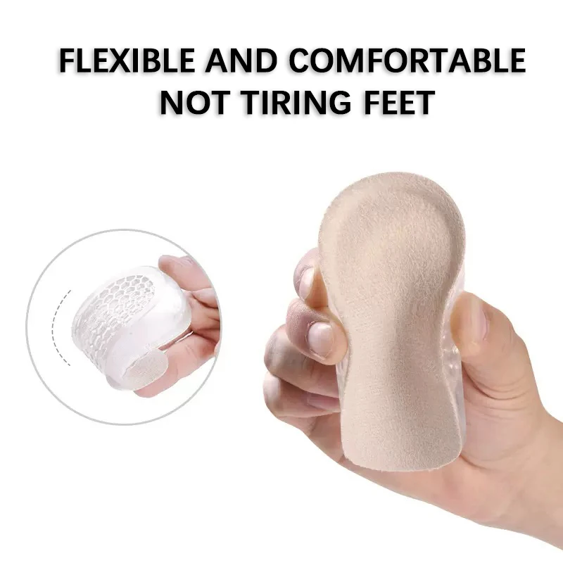 1pairs Height Increase Insoles, Shock Absorption Heel Cushion Pads, Height Lift Shoes Inserts for Men & Women