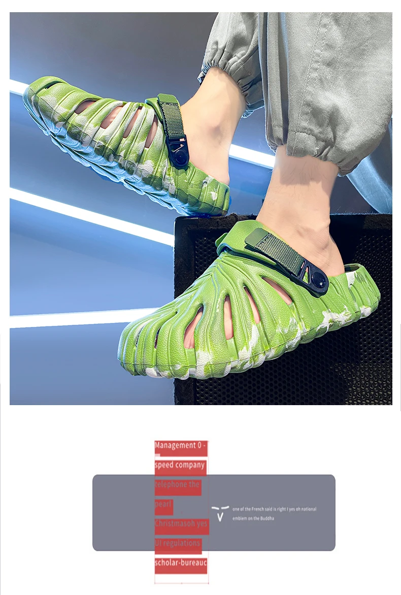 Men Women Summer Slippers Camouflage Leaves Sandals Creative Outdoor Beach Shoes Lovers Casual Home Slides Loafers Platform