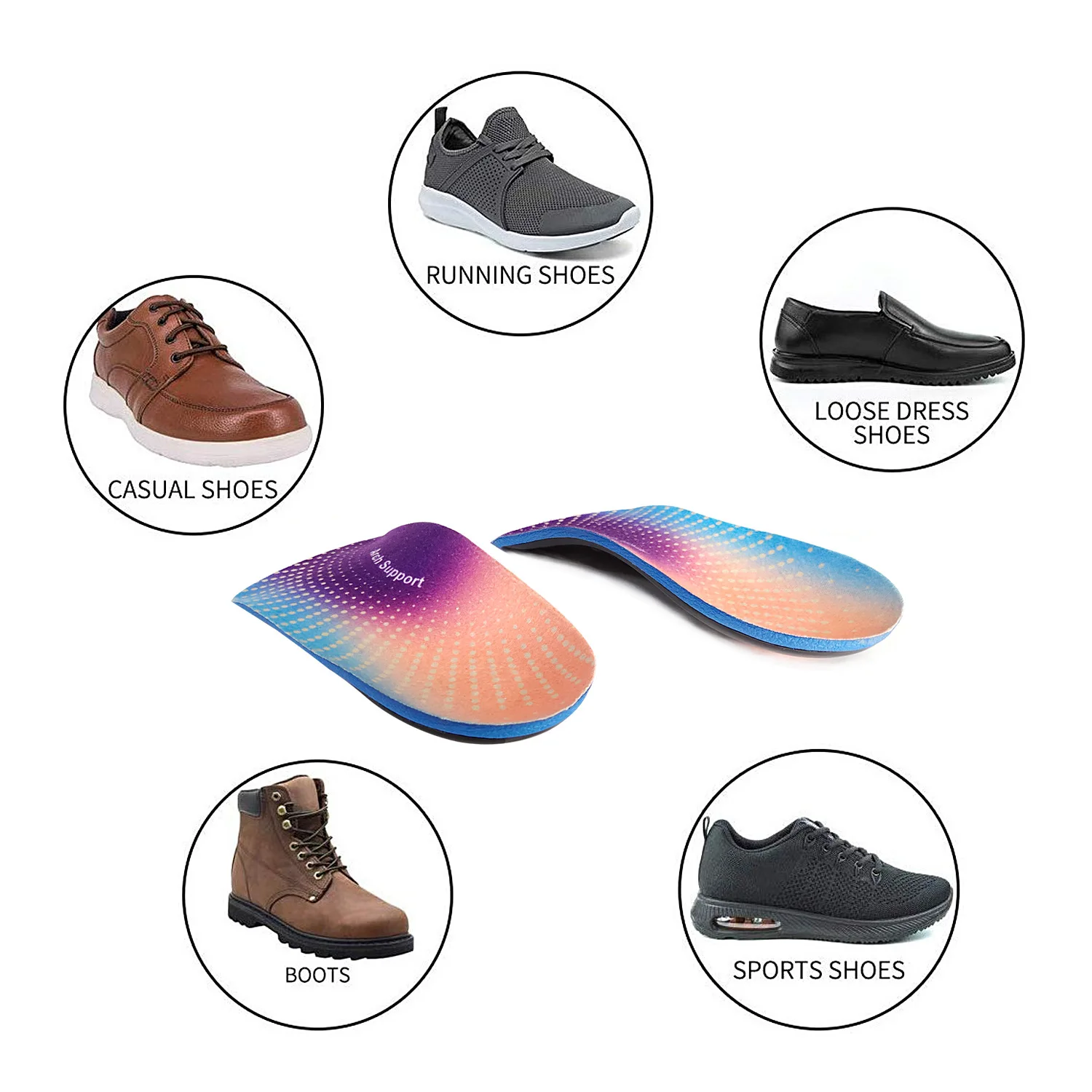 New Orthopedic Insoles Orthotics Flat Foot Health Sole Pad Insert Arch Support Pad For Plantar Fasciitis Feet Care Insoles