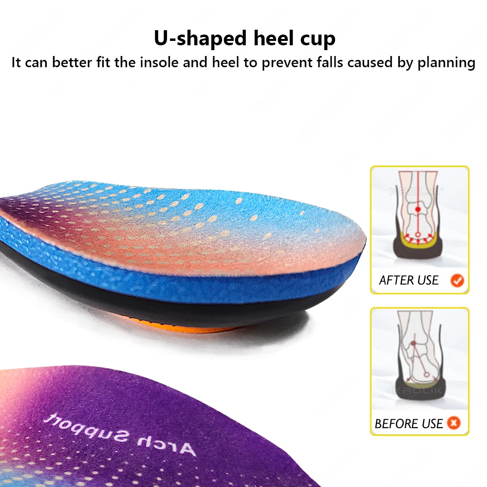 New Orthopedic Insoles Orthotics Flat Foot Health Sole Pad Insert Arch Support Pad For Plantar Fasciitis Feet Care Insoles
