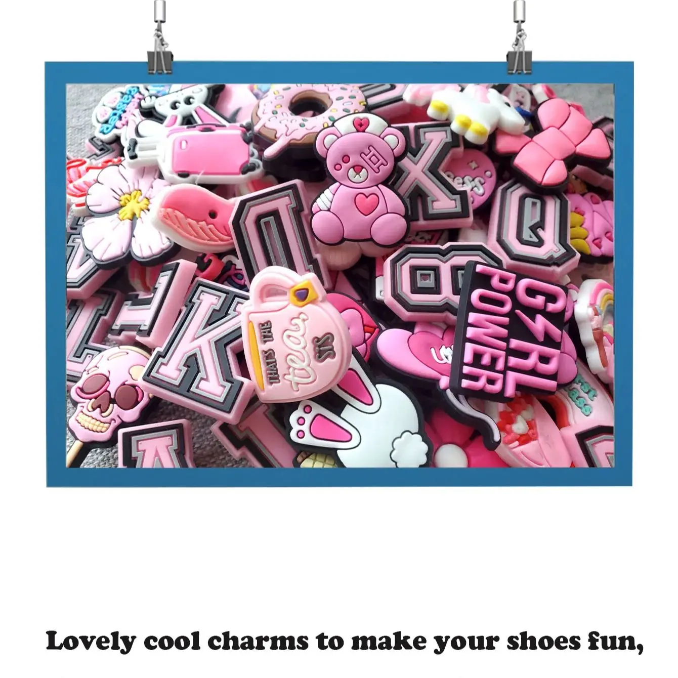 Random 10-100Pcs Pink Series Shoe Charms For Sandals,Shoe Decoration Accessories Shoe Pins Great Gift For Men Women