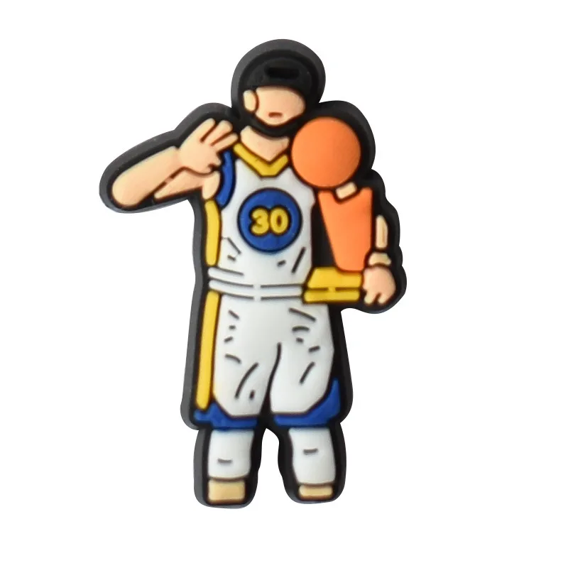 50/25/1Pcs 3D Sports Basketball Series PVC Soft Rubber Shoe Charms For Slides Sandals Decorations Accessories DIY Wholesale
