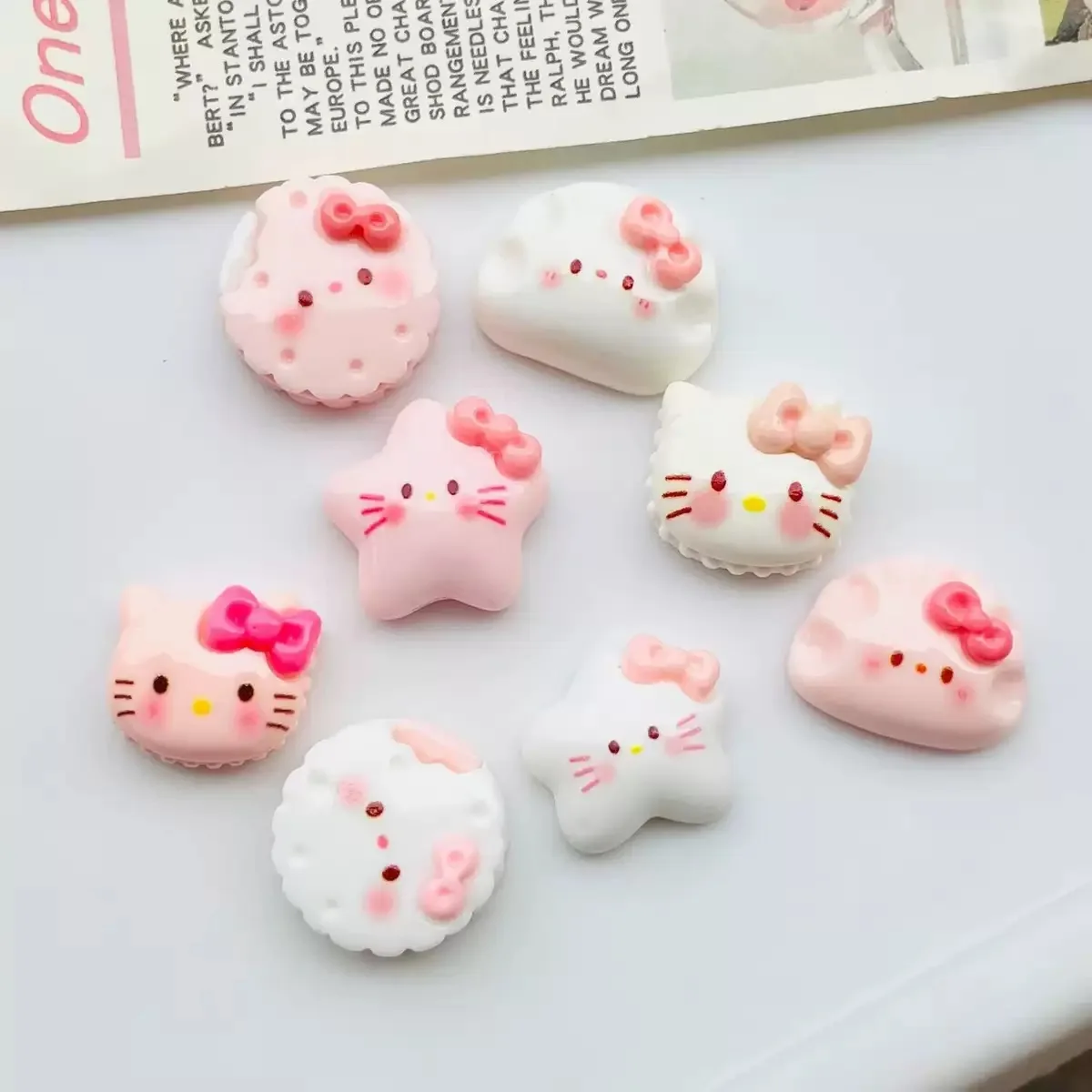 12 Pairs Of Hello Kitty Shoes Charm Cartoon Cat Footwear Accessories Suitable For Sandals Sandal Decorations Festive Gifts