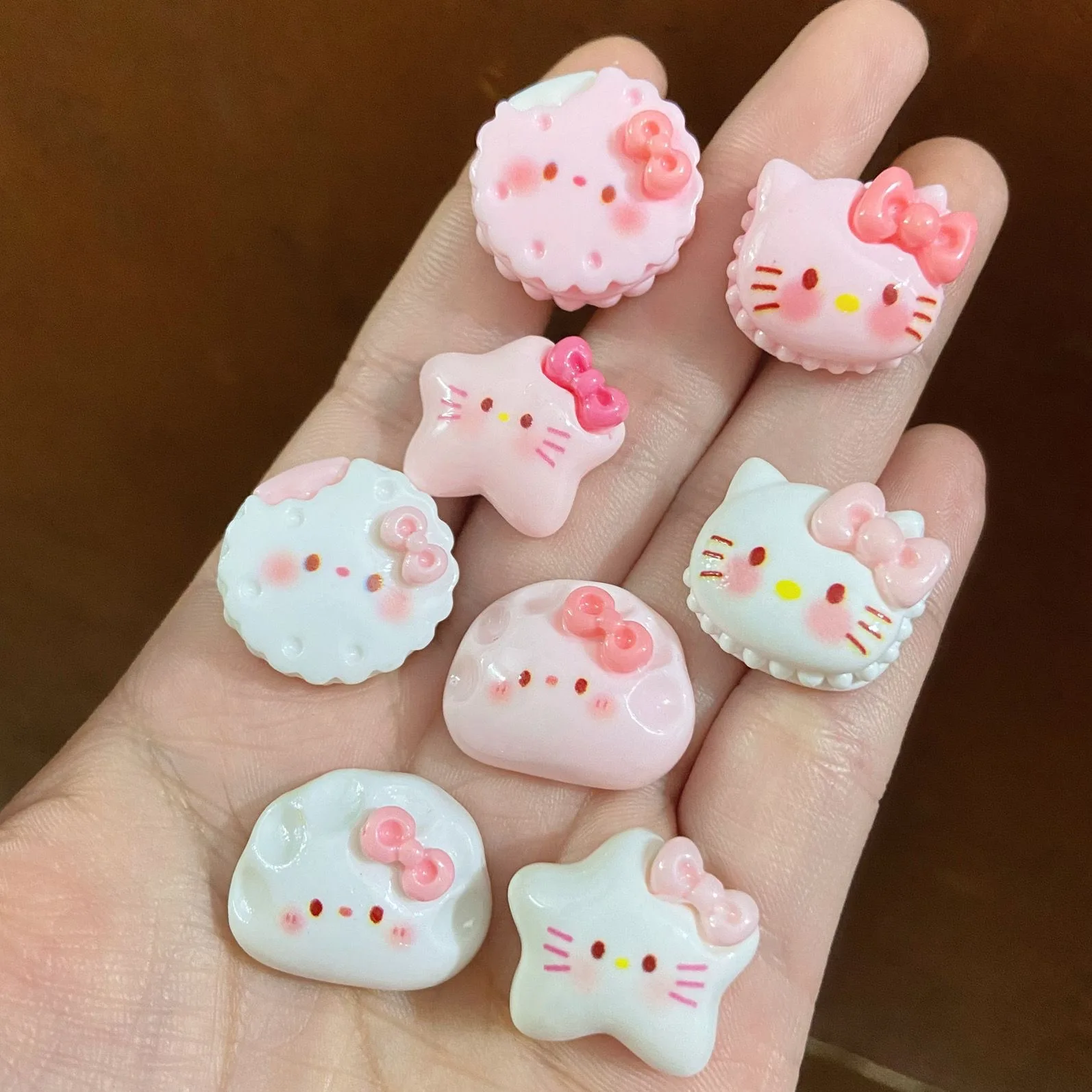 12 Pairs Of Hello Kitty Shoes Charm Cartoon Cat Footwear Accessories Suitable For Sandals Sandal Decorations Festive Gifts