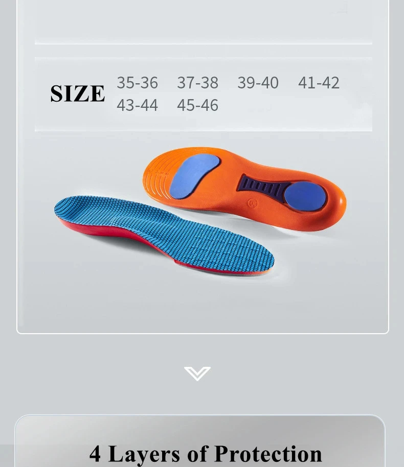 Shock-Absorbing Sports Insoles Men's and Women's Arch Support Insole Breathable Comfort Shoe Pads 2Pcs/4Pcs