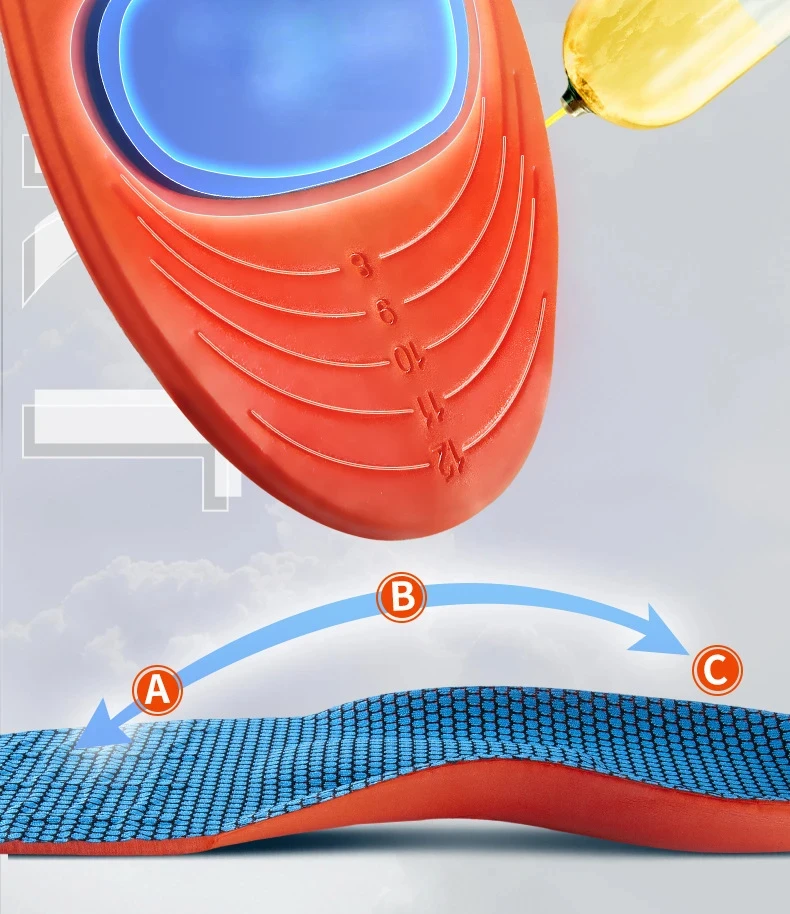 Shock-Absorbing Sports Insoles Men's and Women's Arch Support Insole Breathable Comfort Shoe Pads 2Pcs/4Pcs