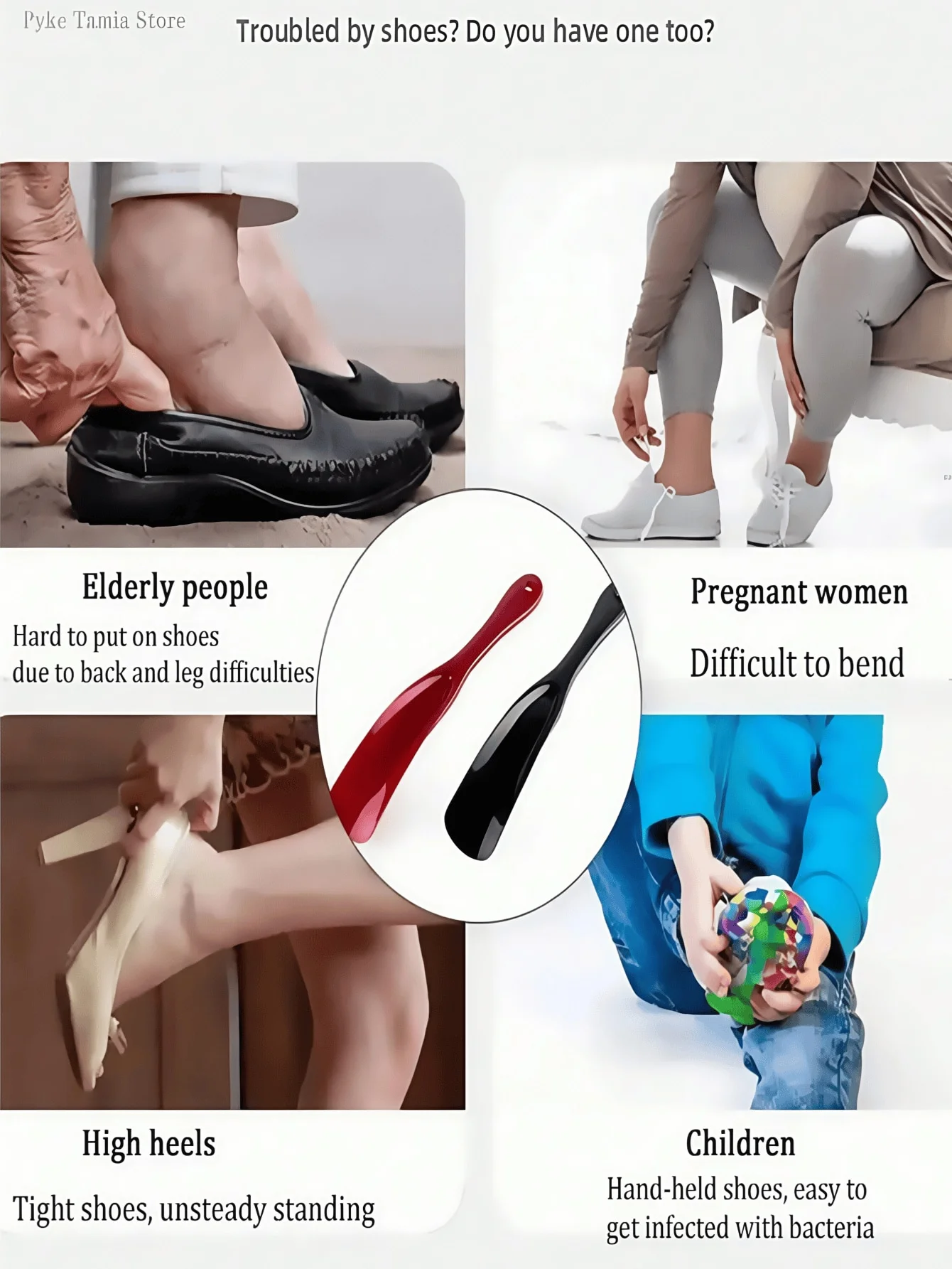 2 portable shoe pullers, hands-free design Suitable for family, traveling, frequent back pain, elderly, pregnant women daily use