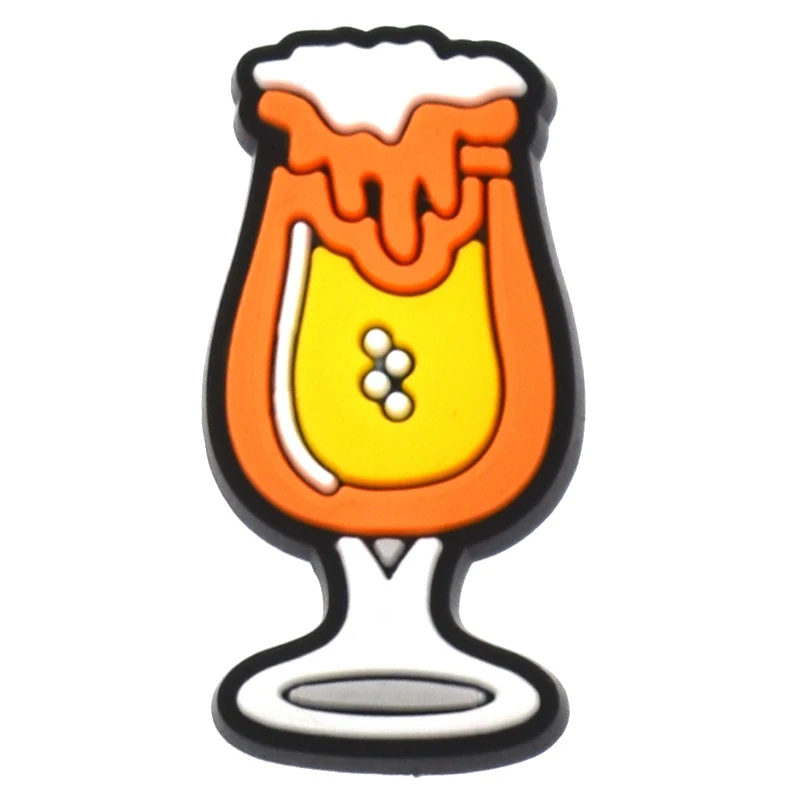 Beer Shoe Charms for Crocs Accessories 1pcs PVC Men Badge Women Sandals Buckle Kids Pins Shoes Decoration Jeans X-mas Gift
