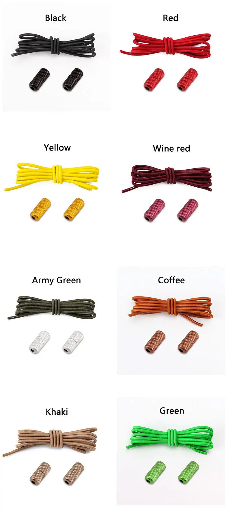 Rubber Elastic Laces No Tie Shoe Laces Shoes Round Shoelaces for Sneakers Without Ties Kids Adult Quick Shoe Lace Rubber Bands