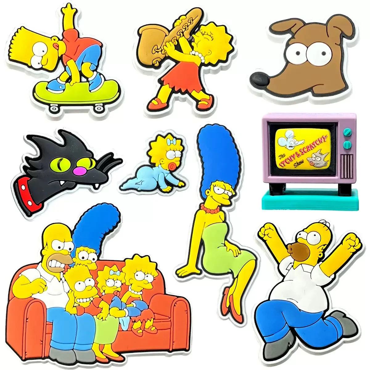 9-100pcs Cartoon Shoe Charms Set For Classic Clog Sandal Garden Shoes Decoration Accessories Buckle Friends Gifts
