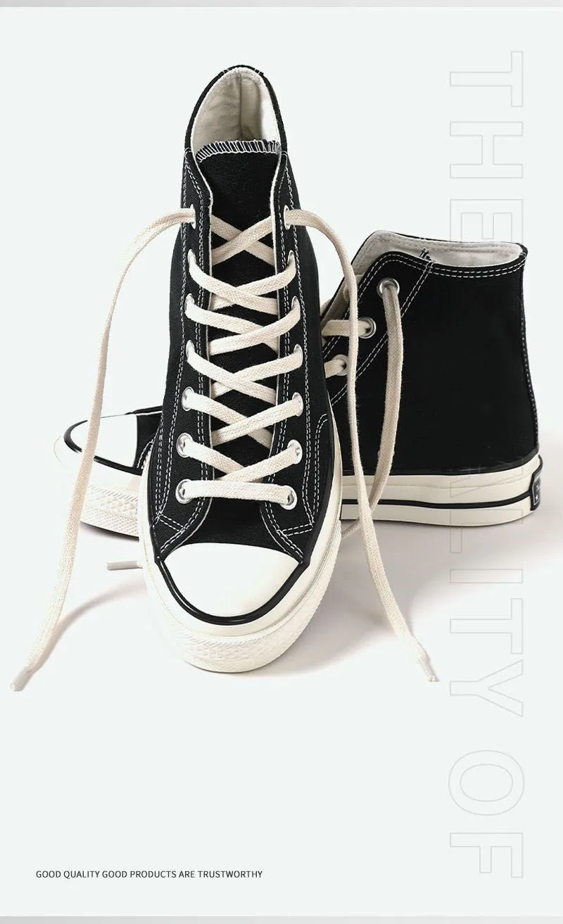 1 Pair New Flat Cotton Shoelaces for Sneakers Shoelace High-top Canvas Casual Shoe Laces No Elasticity Shoestrings Men Women