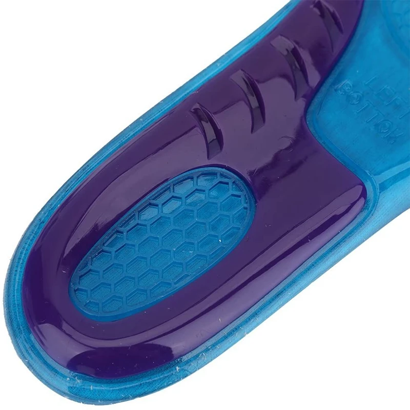 1Pair Gel Shoe Insoles Men Woman Soft Non Slip Silicone Insole Comfort Shock-absorbing Shoe Sole Plantillas De Gel De Silicona
