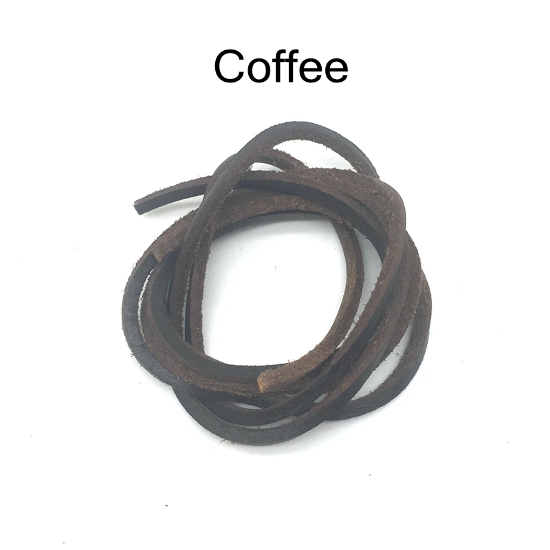 1Pair Cowhide Leather Shoelaces Boots Shoelace 60/80/100/120/140/160cm Loafers Boats Laces Shoe accessories