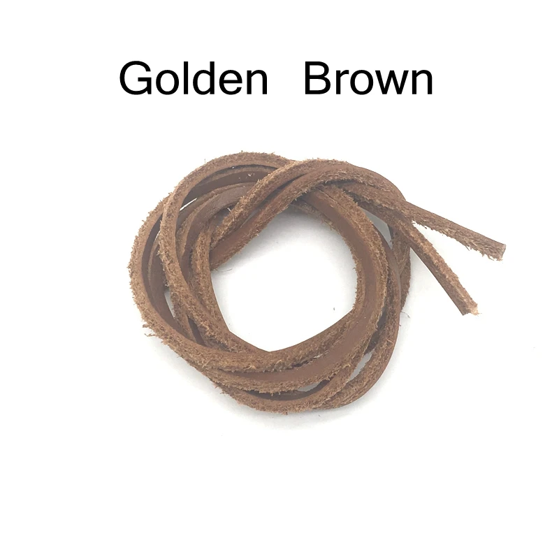 1Pair Cowhide Leather Shoelaces Boots Shoelace 60/80/100/120/140/160cm Loafers Boats Laces Shoe accessories