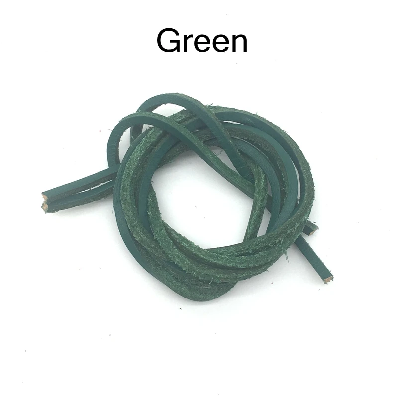 1Pair Cowhide Leather Shoelaces Boots Shoelace 60/80/100/120/140/160cm Loafers Boats Laces Shoe accessories