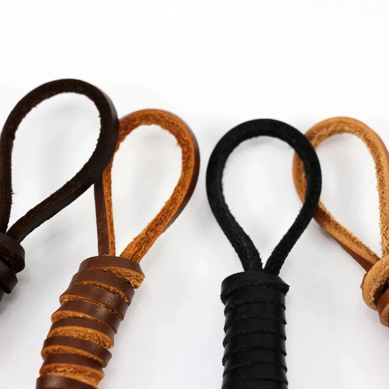 1Pair Cowhide Leather Shoelaces Boots Shoelace 60/80/100/120/140/160cm Loafers Boats Laces Shoe accessories