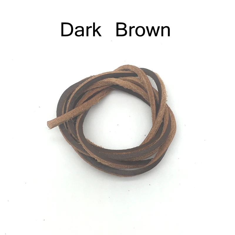 1Pair Cowhide Leather Shoelaces Boots Shoelace 60/80/100/120/140/160cm Loafers Boats Laces Shoe accessories