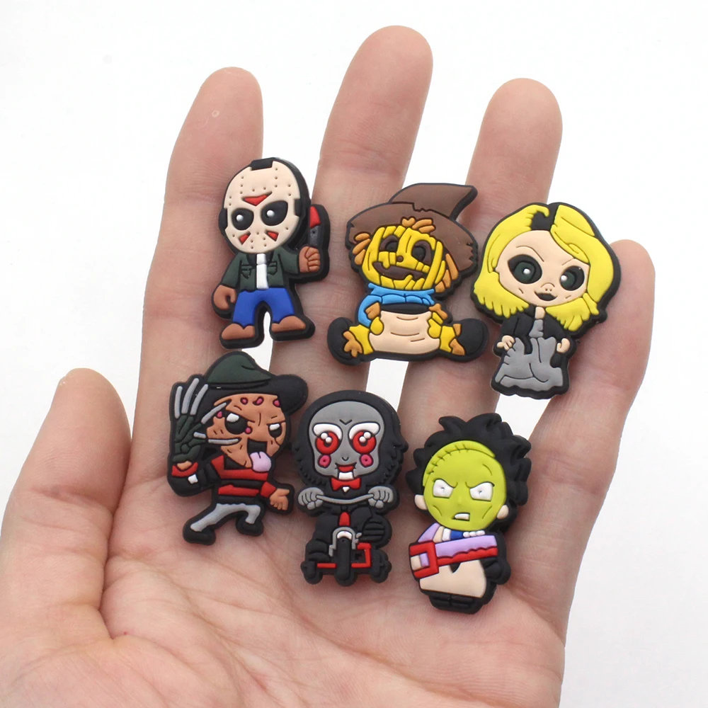 23Pcs Cartoon Shoe Charms Clog Sandal Accessories DIY Shoe Decoration Wristband Men Women Party X-mas Gifts