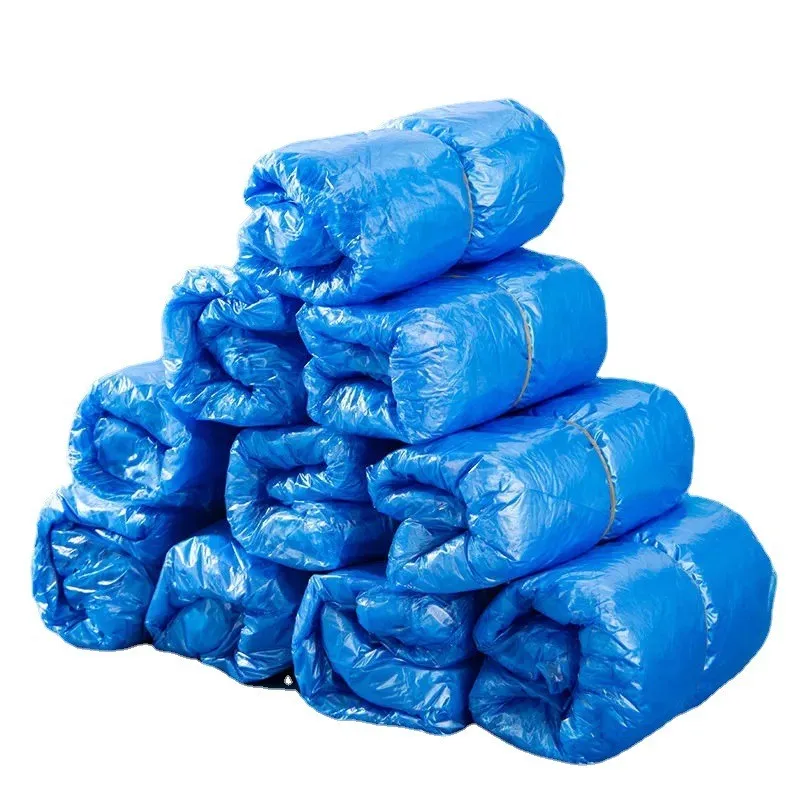 100/200/300PCS disposable waterproof shoe cover plastic non-slip foot cover indoor PE padded shoe cover
