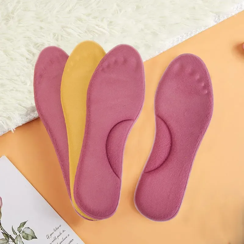 4D Massage Warm Pile Shoes Insoles Super Soft Latex Sports Insole for Feet Running Basket Shoe Sole Arch Support Orthopedic