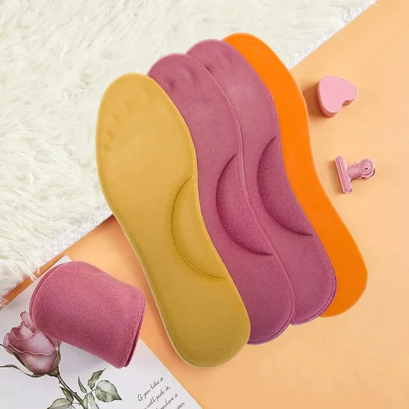 4D Massage Warm Pile Shoes Insoles Super Soft Latex Sports Insole for Feet Running Basket Shoe Sole Arch Support Orthopedic