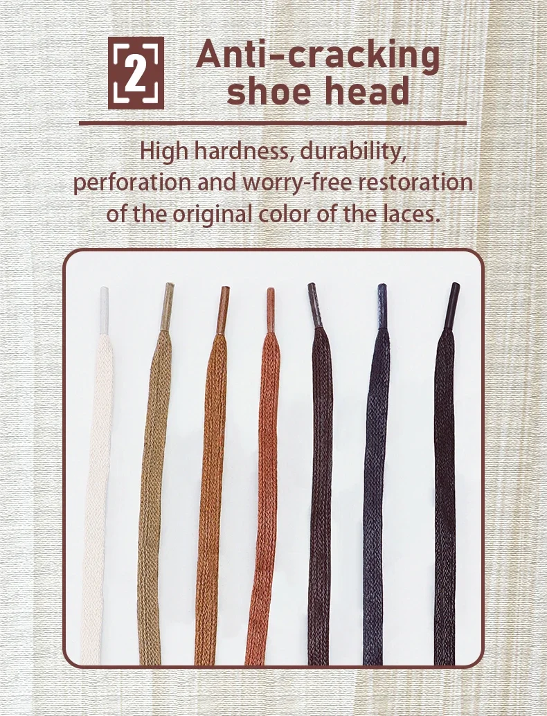 Flat Waxed Cotton Shoelaces Leather Waterproof Casual Shoe Laces Unisex Boots Shoelace Length 60/80/100/120/140/160/180CM Laces