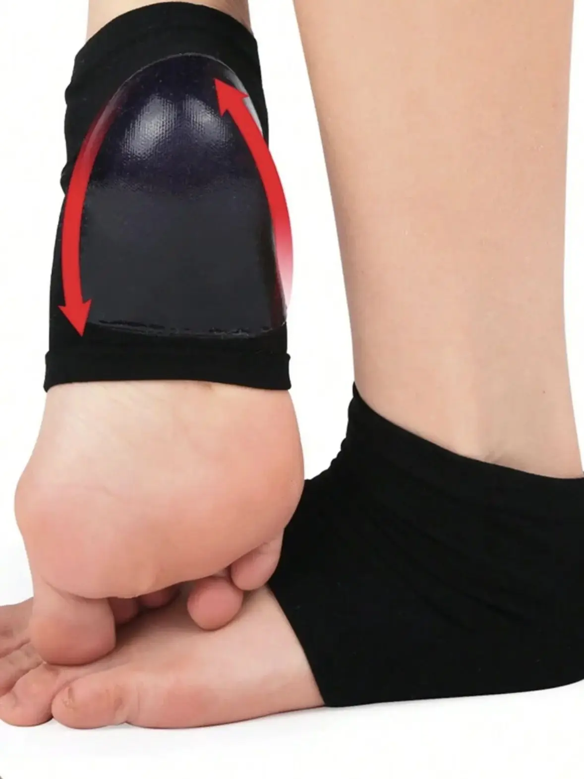 3 Pairs Black Moisturizing Socks for Men & Women, Cracked Heels Care, Silicone Heel Protector, Foot Care, Anti-Crack Socks