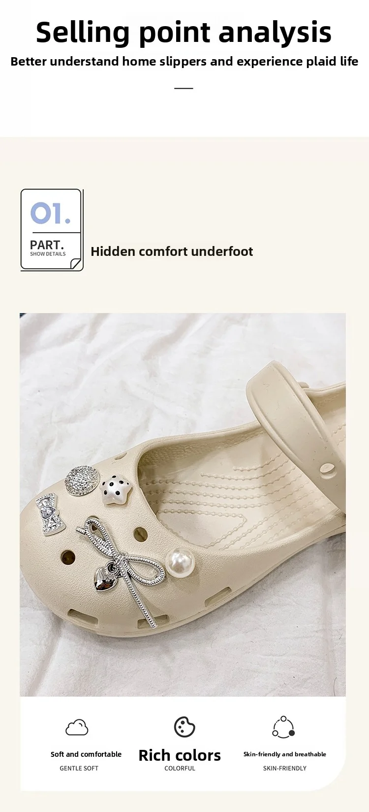 A Pair of Women's Wear-Resistant Summer Non-Slip Clogs, New Sports Beach Shoes for Outdoor Wear, Thick-Soled, Comfortable and Simple Women's Shoes