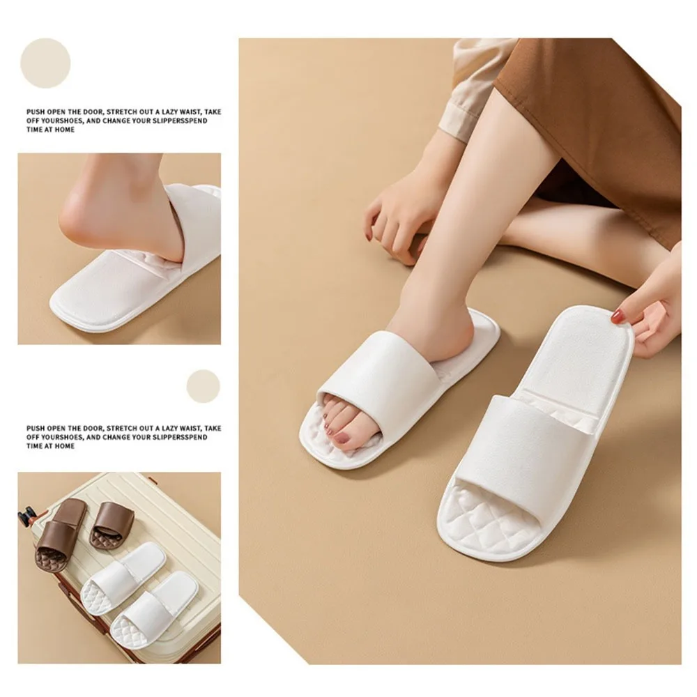 Simple Foldable Slippers Eva Lightweight Travel Slippers Hotel Room Slides Men Women