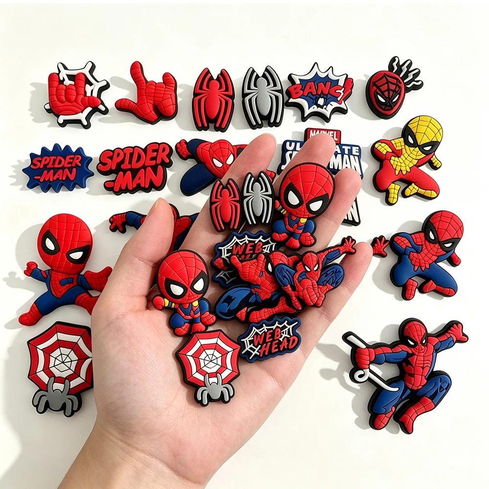 9/21PCS Cartoon Anime Heroes Character Shoe Charm Wholesale PVC Clog Wristband Decor Buckle Detachable DIY Waterproof Party Gift