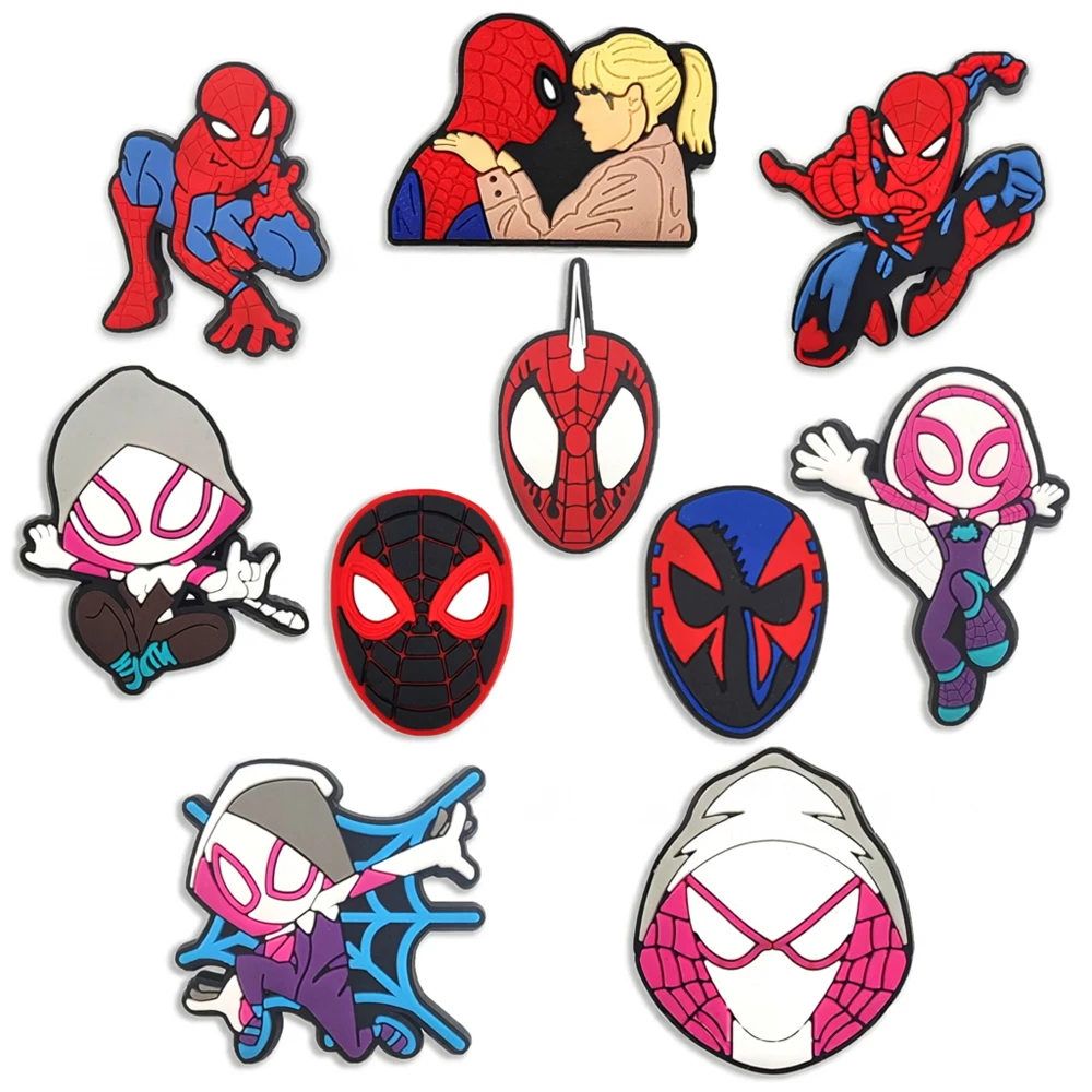 9/21PCS Cartoon Anime Heroes Character Shoe Charm Wholesale PVC Clog Wristband Decor Buckle Detachable DIY Waterproof Party Gift