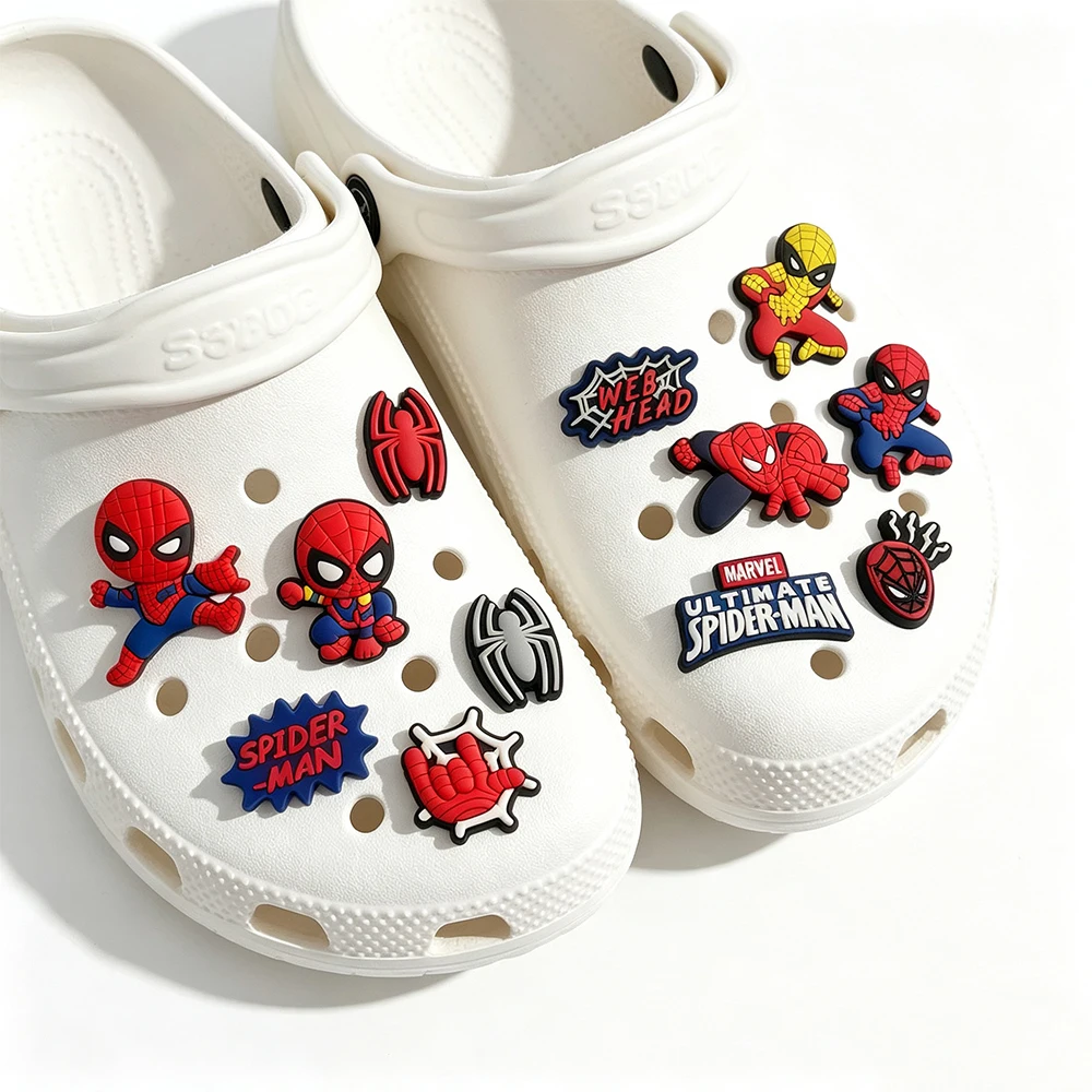 9/21PCS Cartoon Anime Heroes Character Shoe Charm Wholesale PVC Clog Wristband Decor Buckle Detachable DIY Waterproof Party Gift