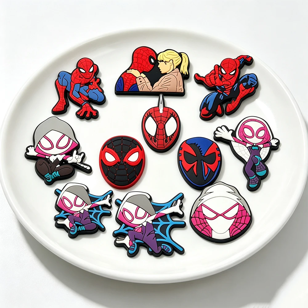 9/21PCS Cartoon Anime Heroes Character Shoe Charm Wholesale PVC Clog Wristband Decor Buckle Detachable DIY Waterproof Party Gift
