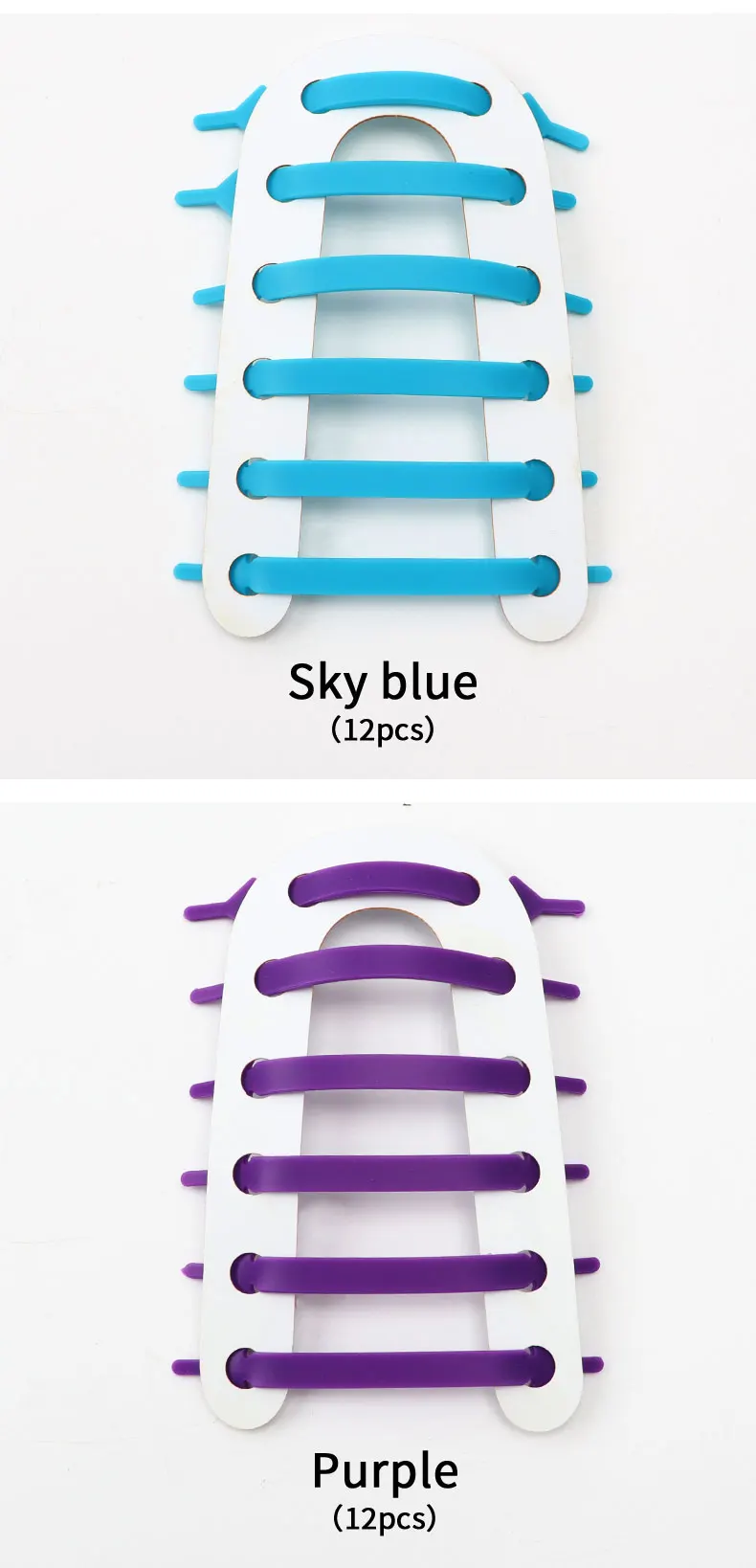 12pcs/lot Silicone Shoelaces No Tie Elastic Shoe Laces Special Shoestrings for Kid/Adult Lacing Rubber Sneakers Shoe Lace