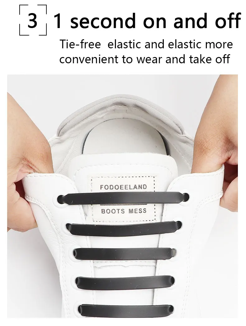 12pcs/lot Silicone Shoelaces No Tie Elastic Shoe Laces Special Shoestrings for Kid/Adult Lacing Rubber Sneakers Shoe Lace