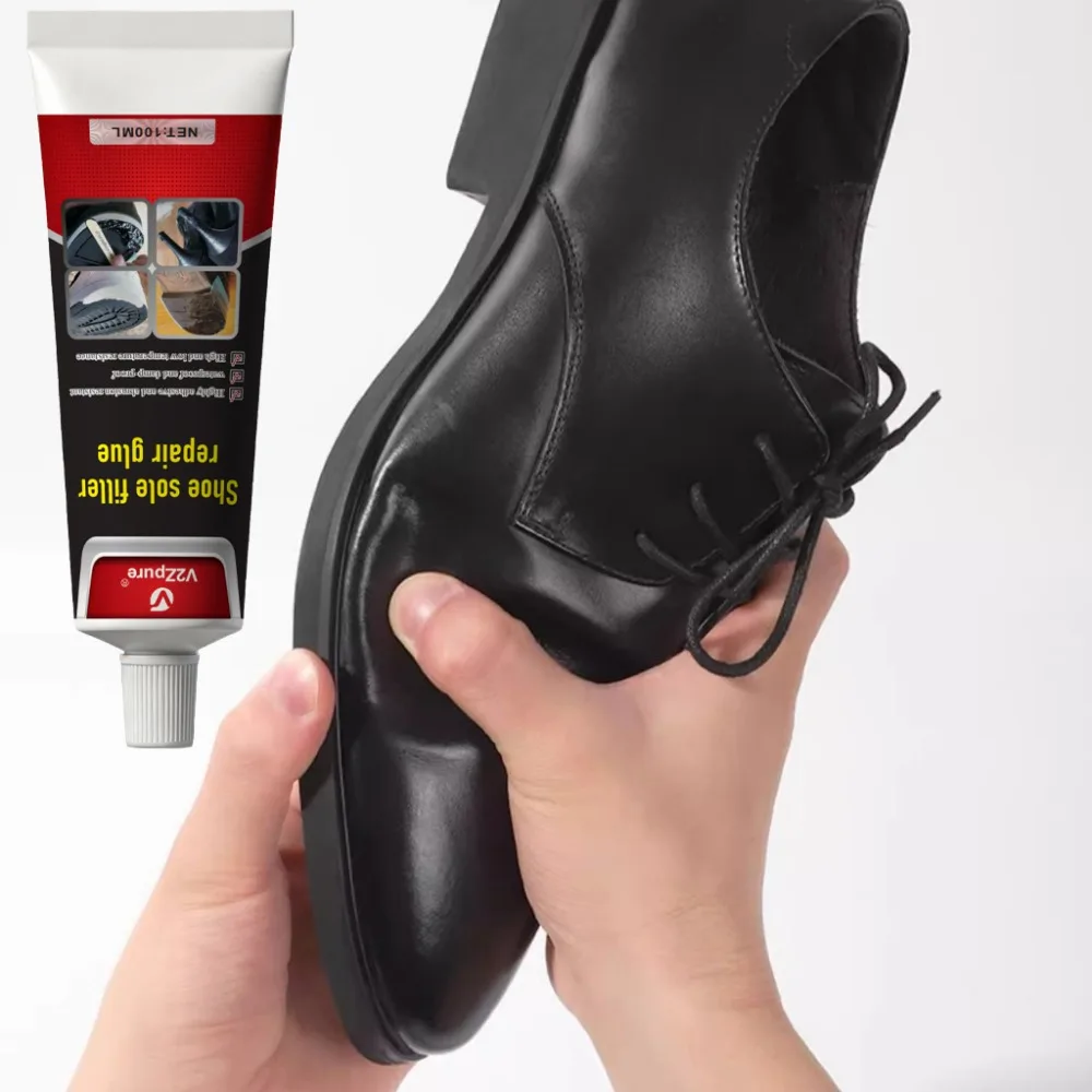 Waterproof Shoe Sole Repair Glue Super Strong - Durable Sealant for Crack Filling, Black Repair Paste for Rubber Materials