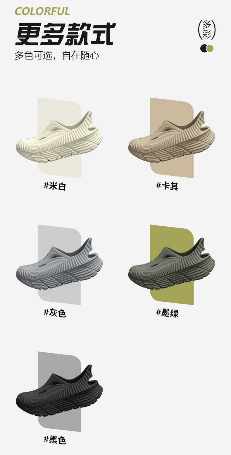 Non-slip hole shoes men's summer 2026 new deodorant stepping on shit feeling outdoor sports eva wear cool slippers men