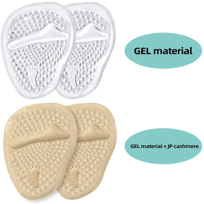 Metatarsal Pads Women Forefoot Pads Stop Feet From Sliding Forward High Heel Comfort Cushion Inserts Non-Slip Resuse Washable