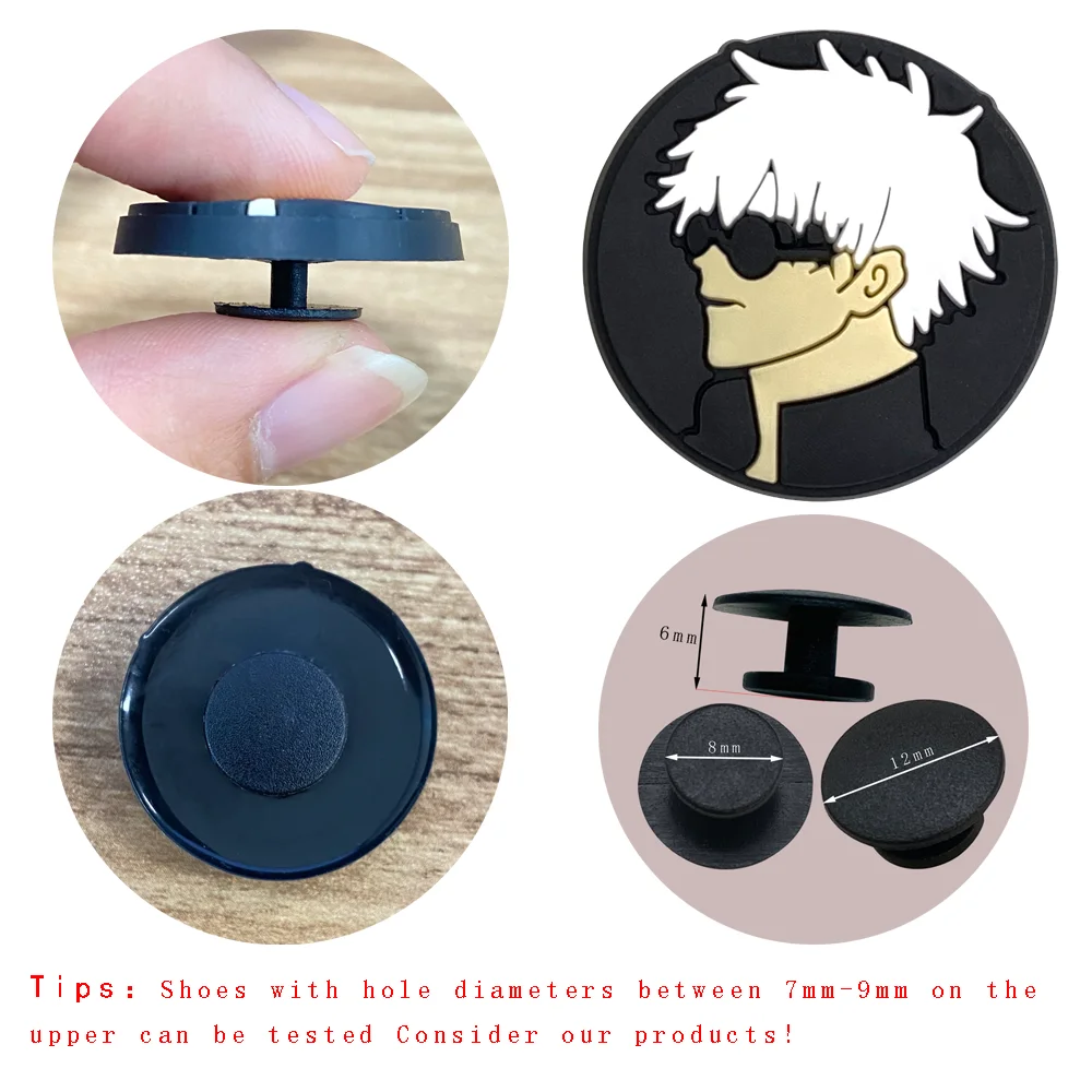 10pcs Jujutsu Kaisen Cartoon Anime Shoe Charms Cool Boy Design for Clogs Sandals Decorative Accessories Perfect Friend Gift