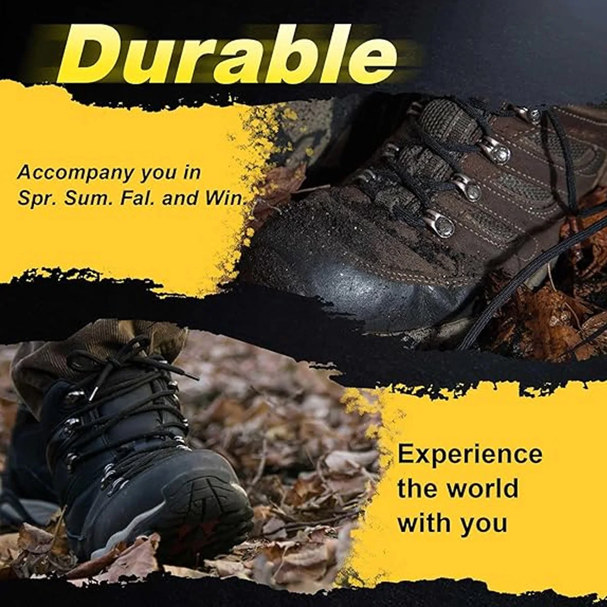 Solid Black Color Round Shoe Laces for Sneakers, Boots and Athletic Shoes, Shoe Strings