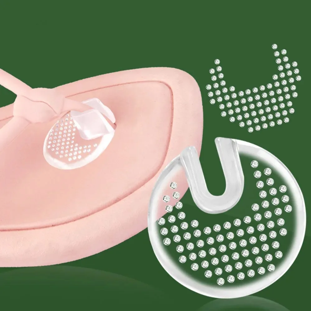 Soft Silicone Forefoot Cushion Pads Anti-Slip Transparent Toe Protectors for Flip Flops Sandals Comfortable Shoe Inserts