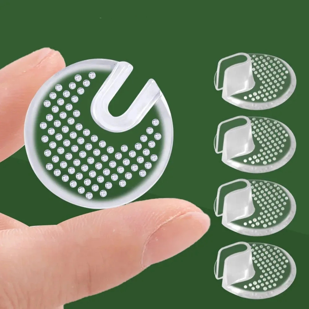 Soft Silicone Forefoot Cushion Pads Anti-Slip Transparent Toe Protectors for Flip Flops Sandals Comfortable Shoe Inserts
