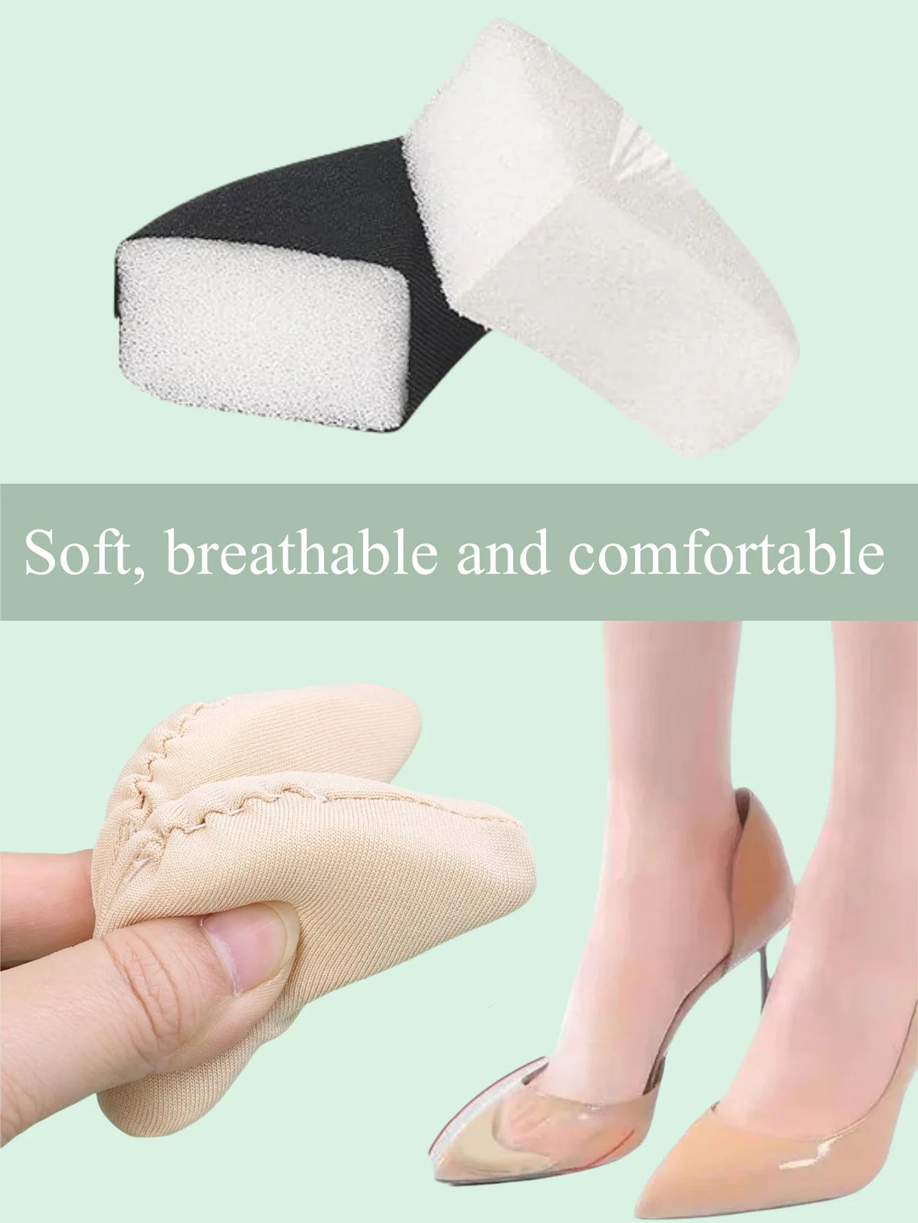 1-4Pairs Sponge Forefoot Insert Pad for Women High Heels Toe Plug Half Sponge Shoes Cushion Feet Filler Insoles Anti-Pain Pads