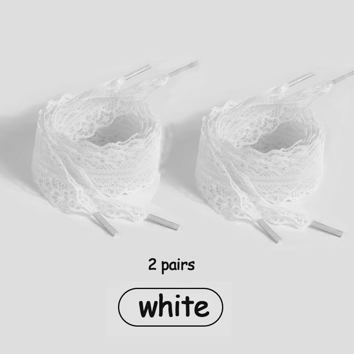 DIY Wide Lace Shoelaces with Hollow-Out Silk Trim, Black & White for German Trainers, Sneakers & White Shoes