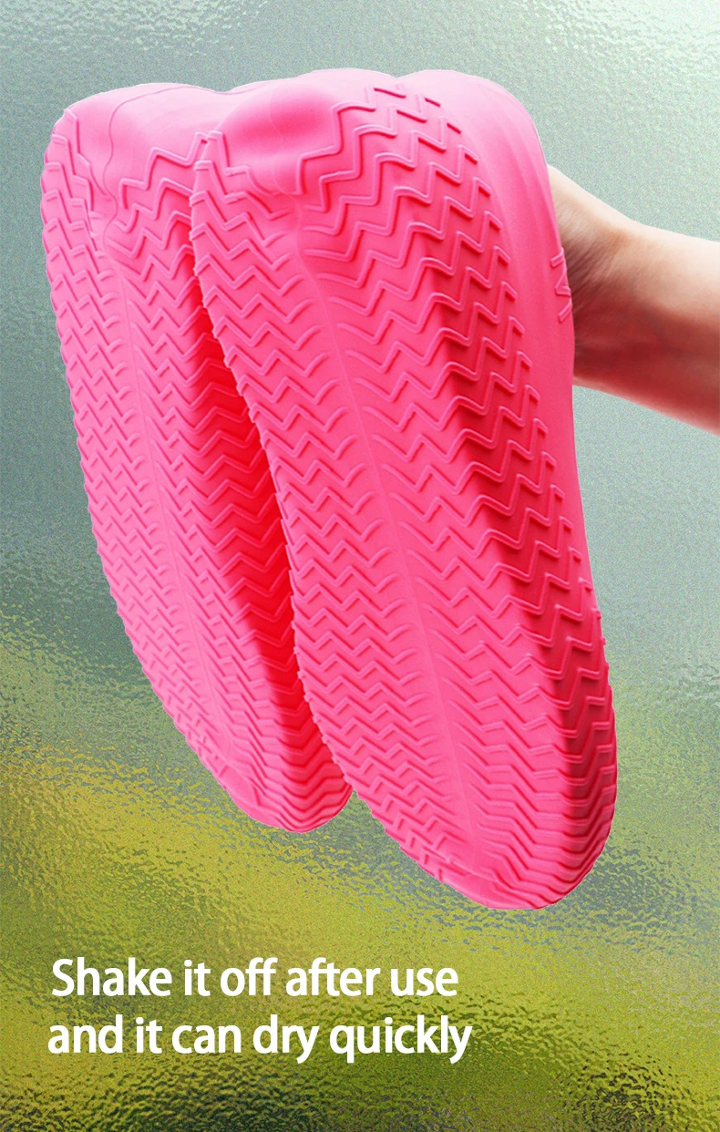 Silicone Waterproof Shoe Covers Children Adults Wear Resistant Portable Rainwater Shoe Covers 1 Pair